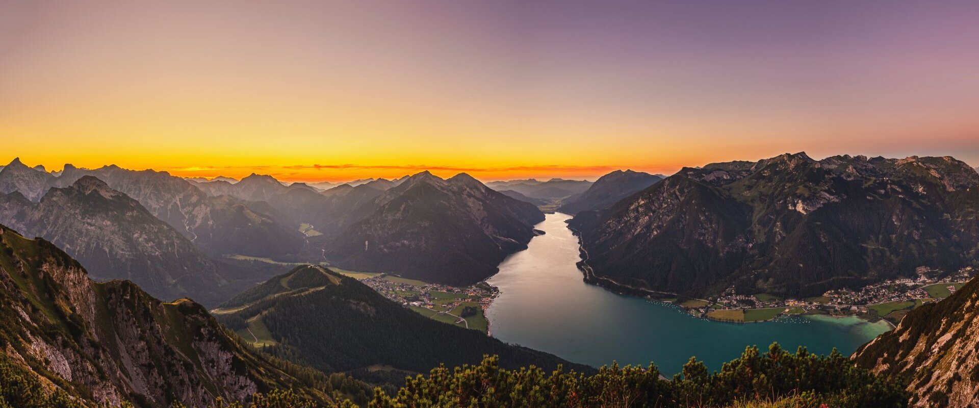 Sonnenuntergang am Achensee