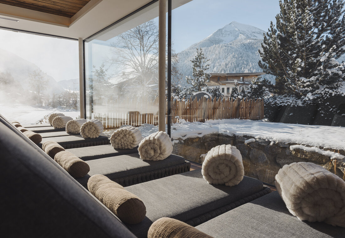 Ruheliegen mit Decken